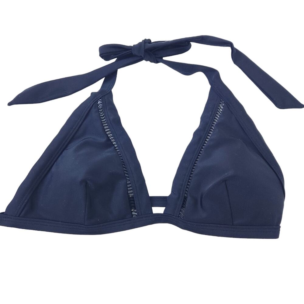 Ted Baker Swimsuit Bikini Top SZ 3= Size 8, Black, Triangle, Tie Bikini Neutral